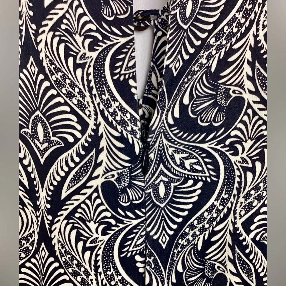 Anthropologie Zadie Black Printed button Jumpsuit Flutter sleeve Pockets - Picture 10 of 12